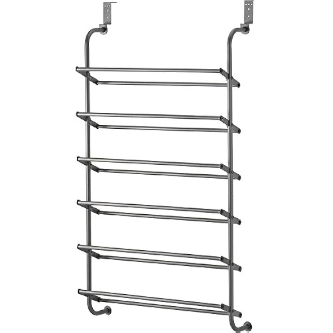 Zapatero para 6 estantes sobre la puerta,color gris plomizo