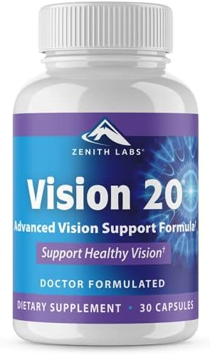 Suplemento Vision 20 Luteína y zeaxantina citrato de zinc