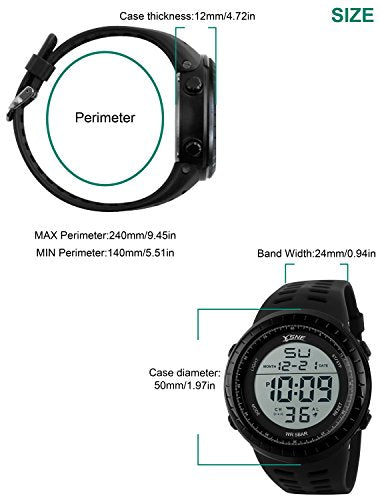 Reloj deportivo digital resistente al agua electrónico