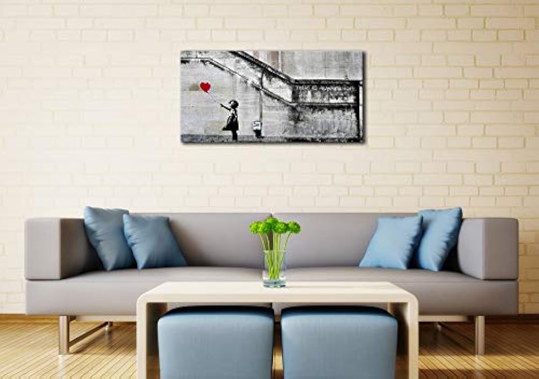 Pyradecor Banksy Grafitti Girl - Cuadro Lienzo decorativo