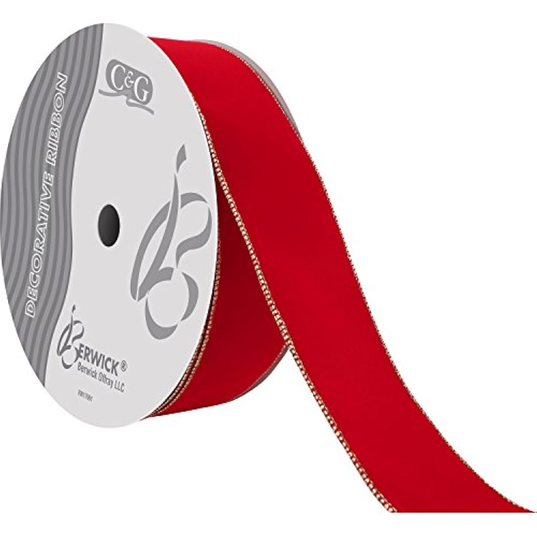 Cinta de terciopelo Color Rojo / Oro