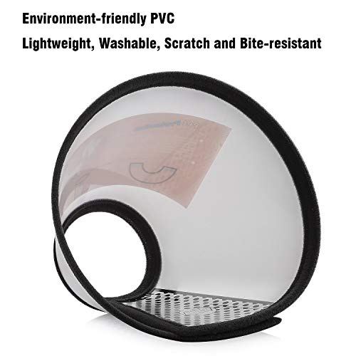 COLLAR de recuperación ajustable para mascotas, cono en forma de E, para gatos, cachorros, conejos, collar protector de plástico Elizabeth para curación de heridas, práctica cubierta de cuello, tamaño mediano 5#