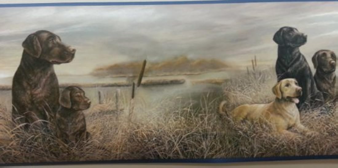 Cenefa para papel pintado diseño Labrador