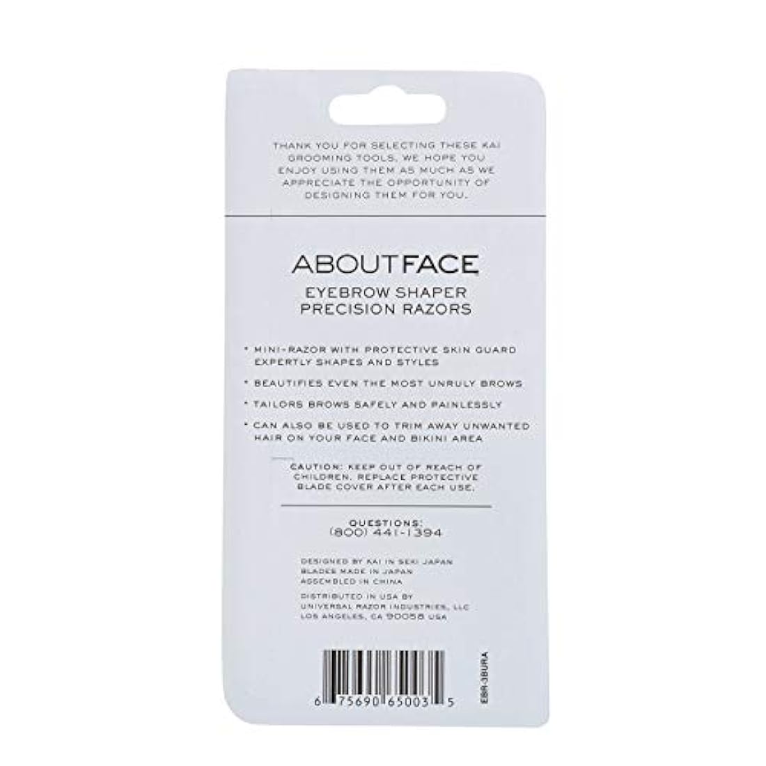 Kai About Face - Peluquero plegable sin difusas, para cejas