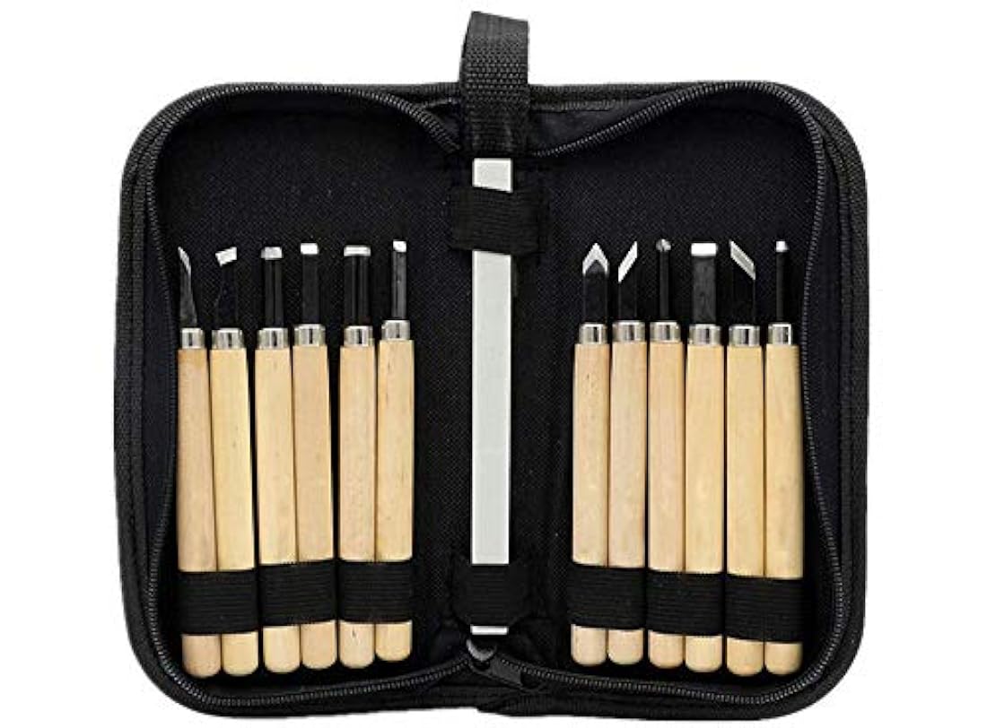Juego de 12 herramientas de tallado de madera