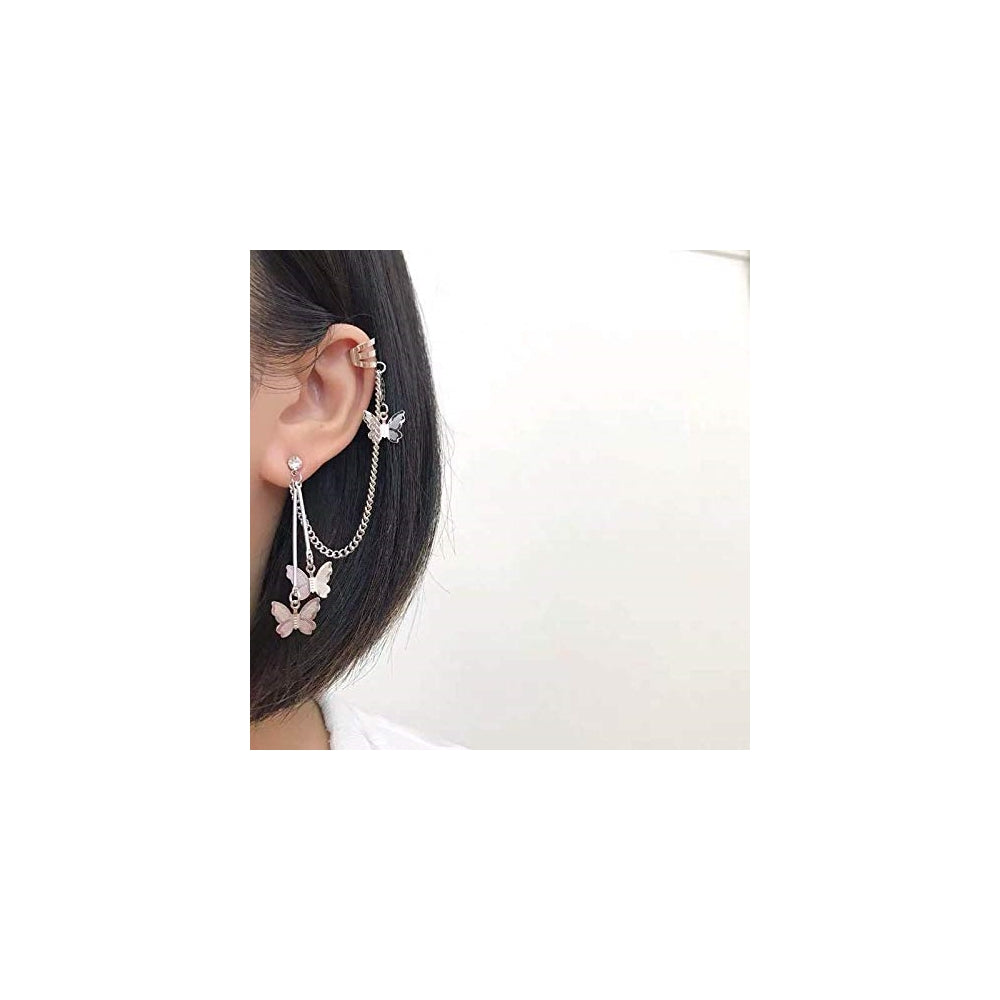 Aretes de cadena para mujer