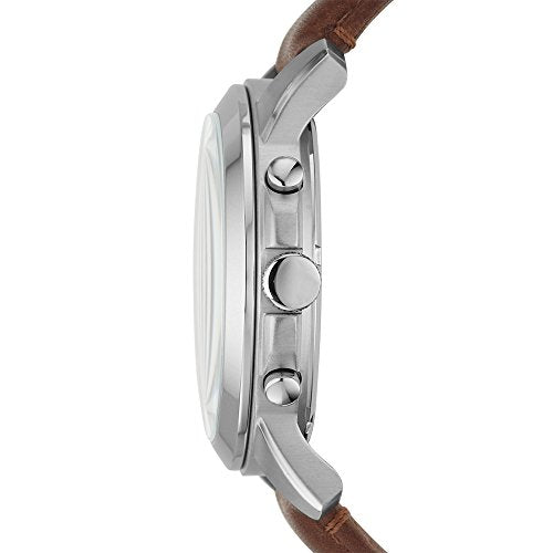 Reloj de acero inoxidable para hombre correa de cuero