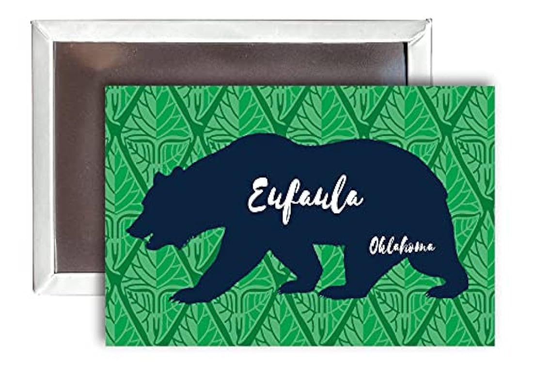 Imán para nevera Eufaula Oklahoma Souvenir diseño de oso