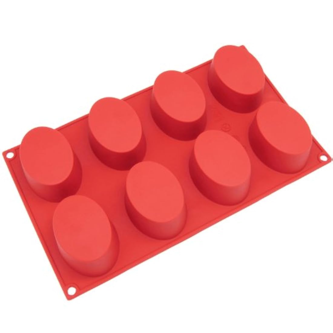 Moldes de silicona ovalado  para muffins 8 cavidades