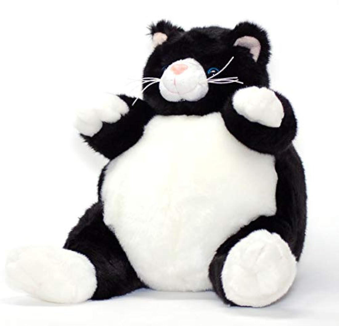 Blanco y Negro Gato Peluche 9 alta Unipak