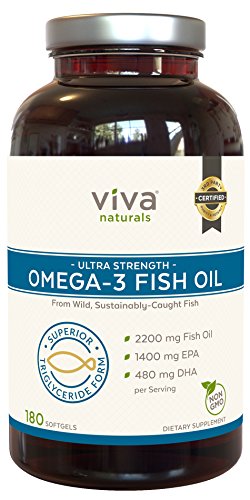 Suplemento de aceite de pescado Viva Naturals Omega 3
