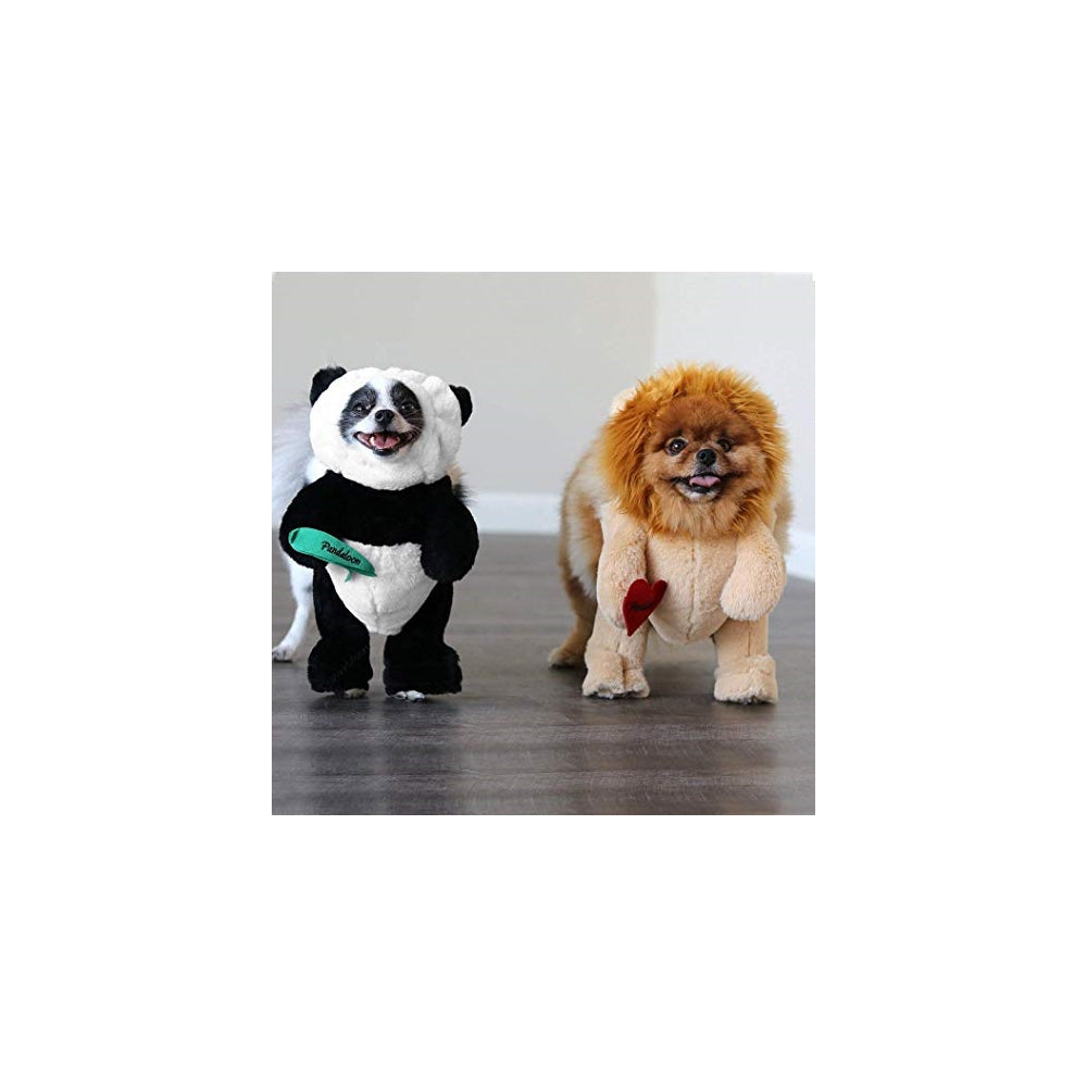 Disfraces de oso panda de peluche negro talla S