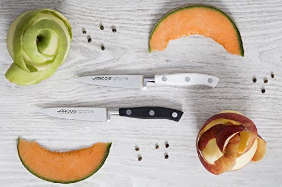 cuchillo de pelar con mango blanco