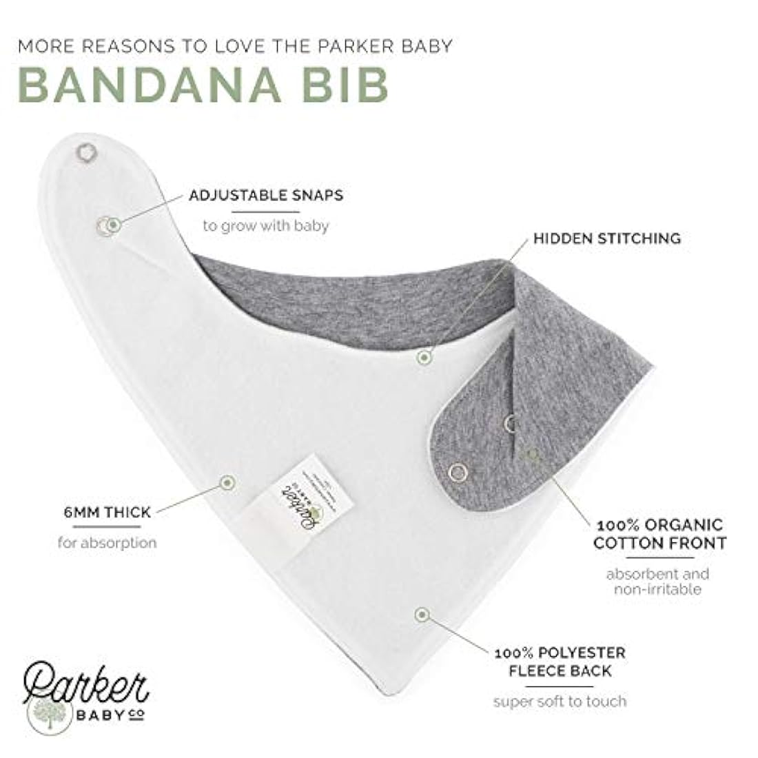 Parker Baby Bandana Drool Bibs Pack de 8 baberos para niños