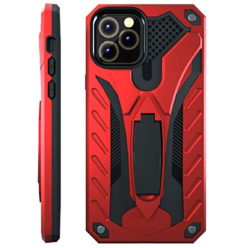 Kitoo - Funda diseñada para iPhone 11 Pro con soporte, grado militar de 12 pies. Probado en caídas, rojo