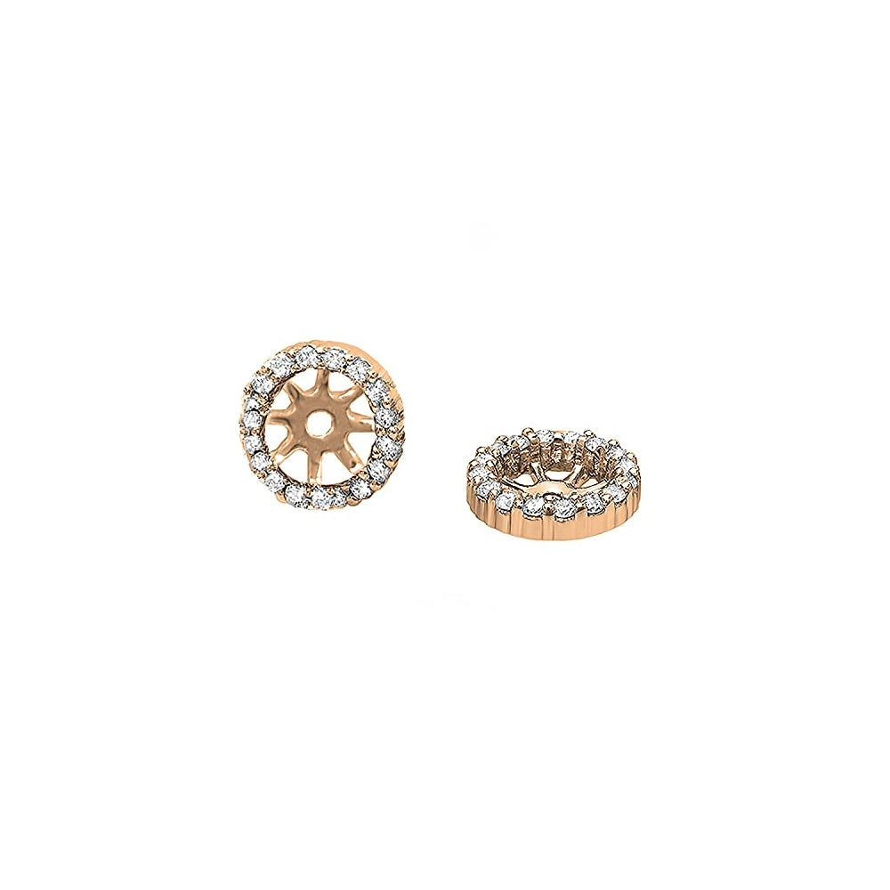 Aretes extraíbles de diamante blanco redondo para mujeres