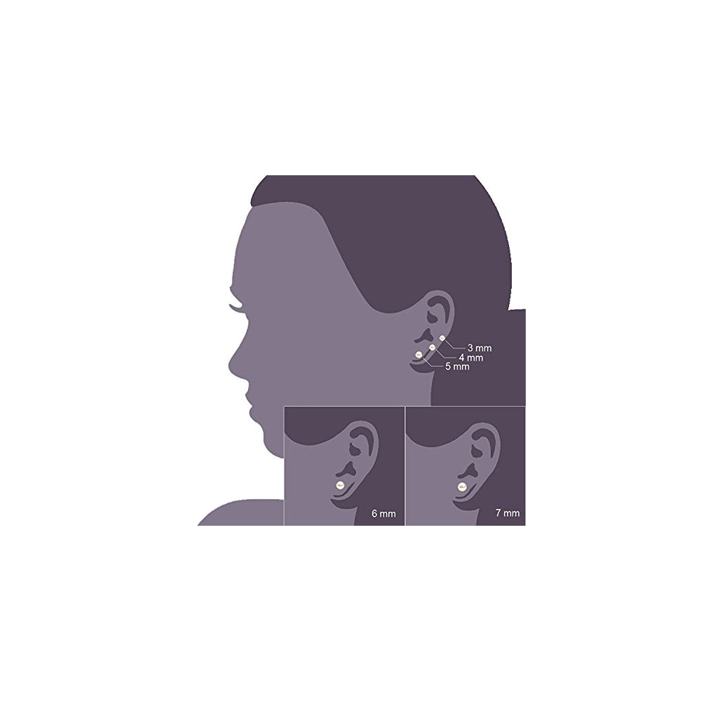 Aretes de perla sintética hipoalergénicos de acero