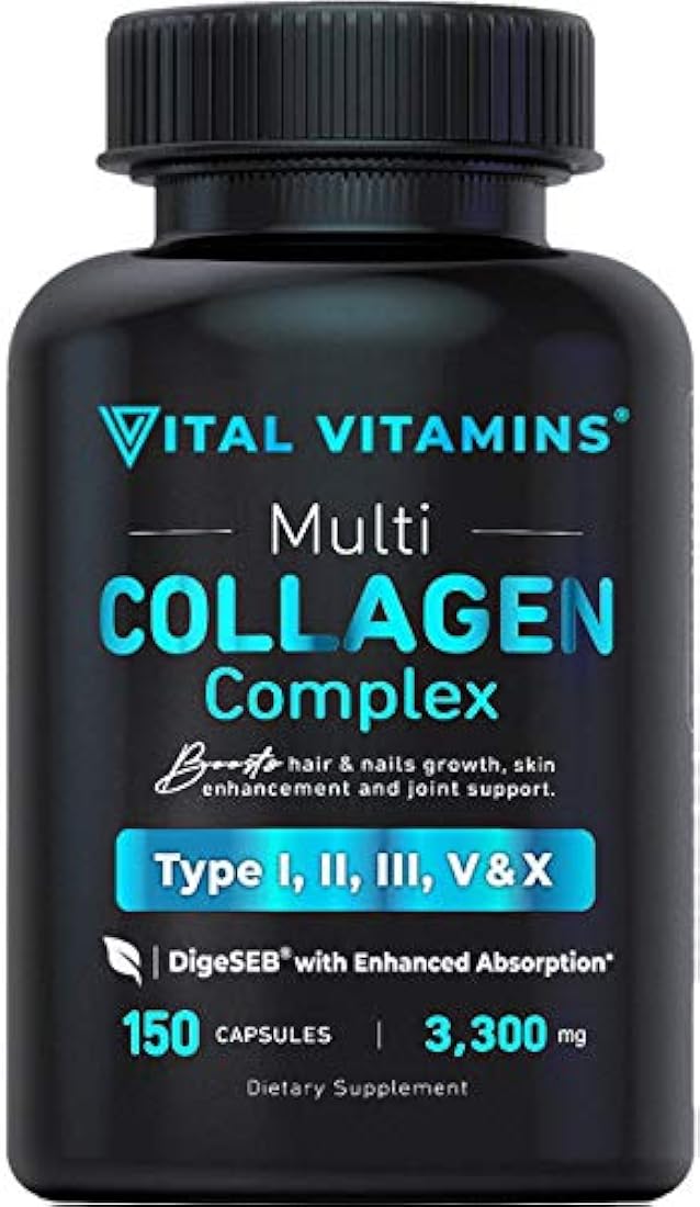 Píldoras de colágeno múltiple (tipos I, II, III, V, X)