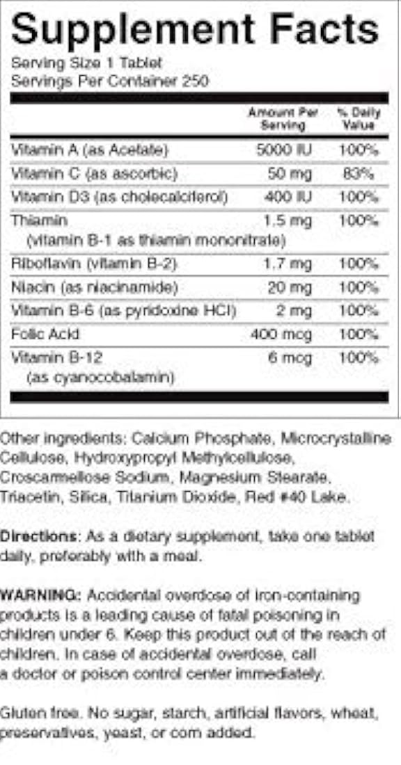 Nature 's Blend - Suplemento de 250 tabletas