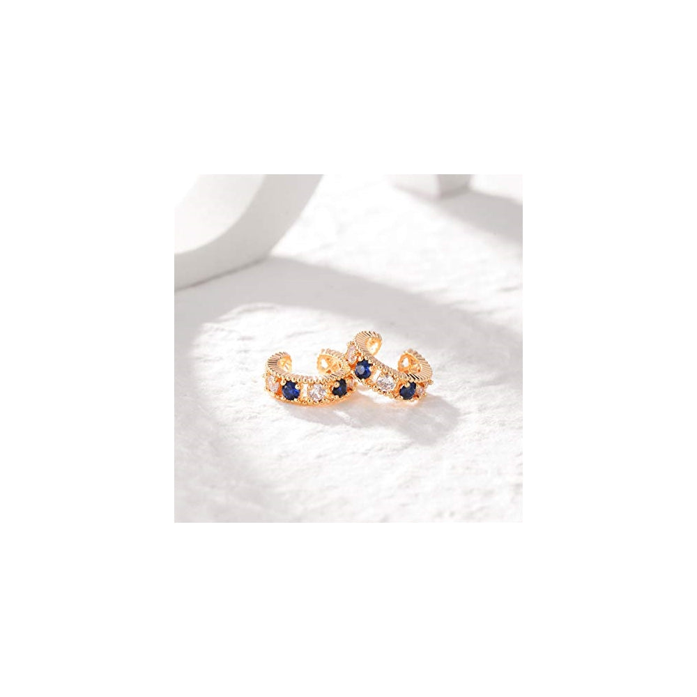 Aretes chapados en oro de 18 quilates sin perforación