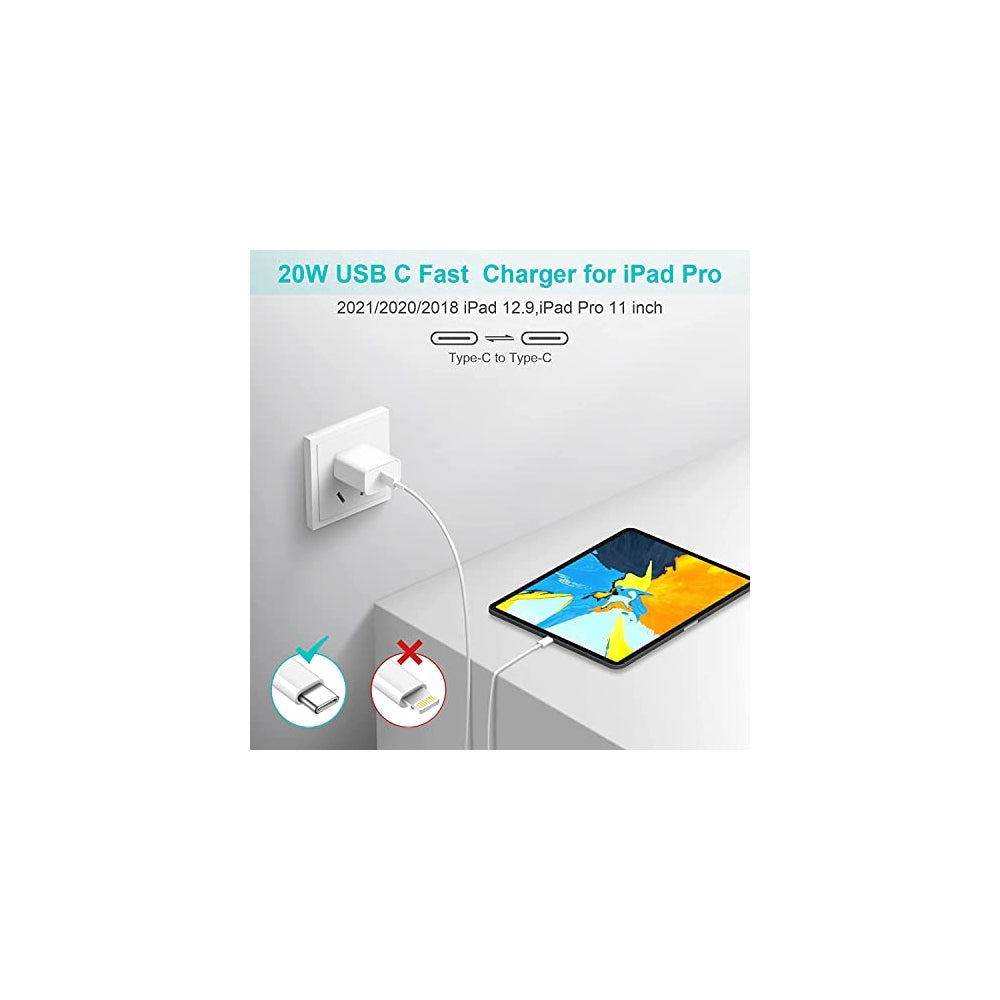 Cargador para iPad Pro, cargador rápido USB C