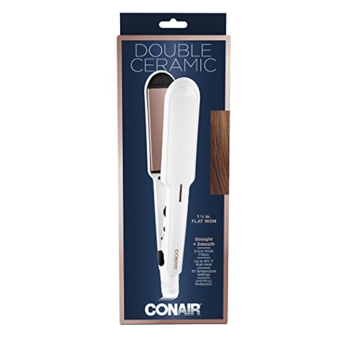 Conair - Plancha plana de cerámica doble (1.5 in)