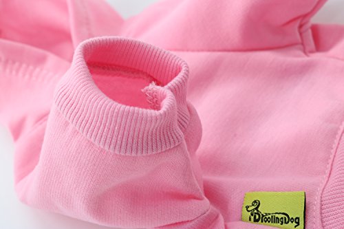 DroolingDog Camisas para perros con capucha I Love My Mom para niñas, XS, rosa