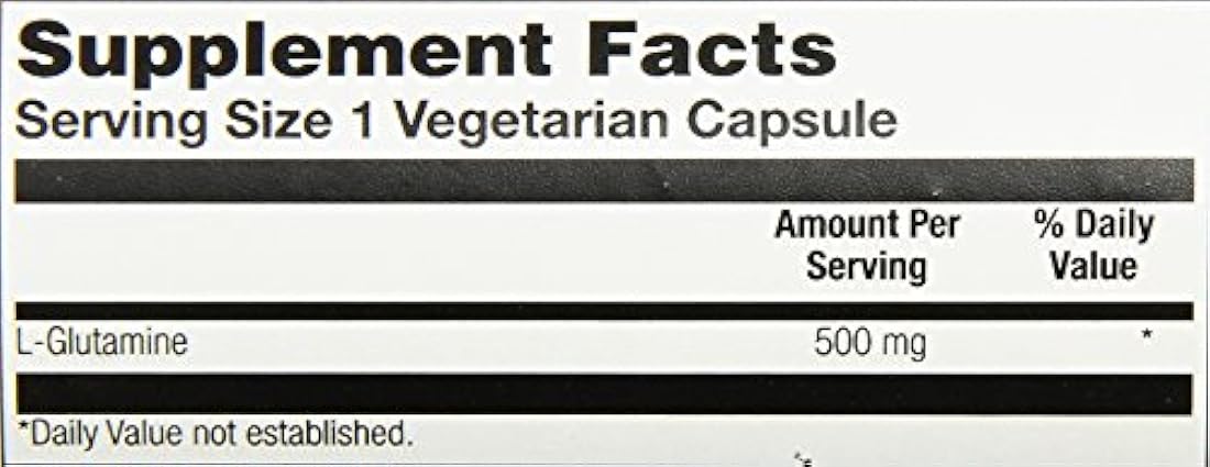 Suplemento de forma libre de L-Glutamina 500 mg