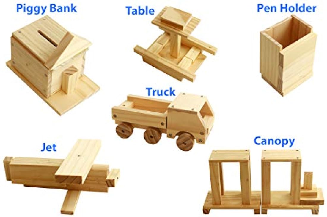 Kit de construcción de madera Kraftic para niños y adultos