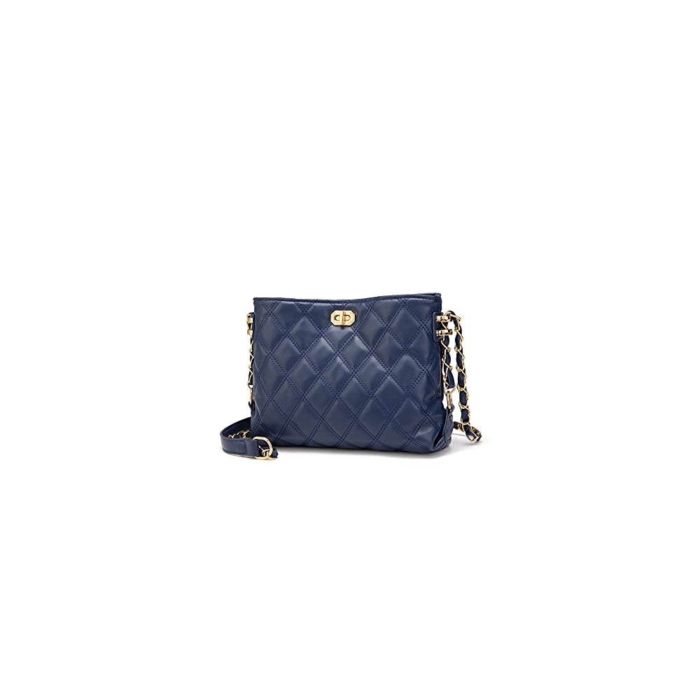 Bolsos cruzada pequeña y ligera para mujer a la moda azul