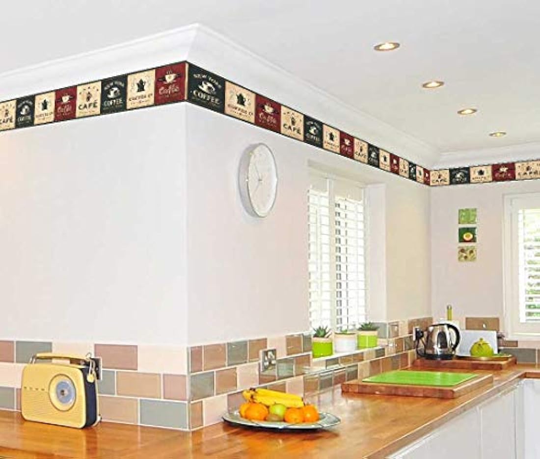 Papel Pintado Frontera Libro Café Letreros para Cocina