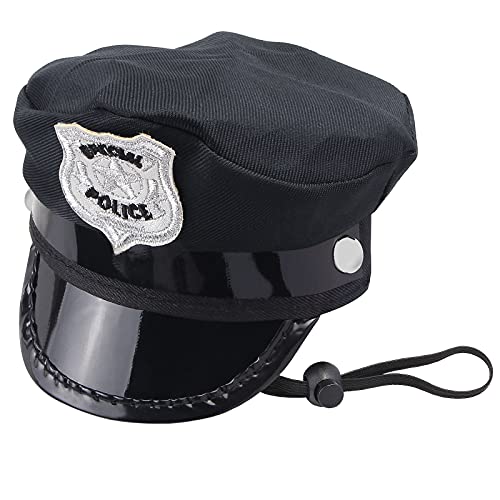 Yewong Juego de accesorios para disfraz de policía para mascotas, perro, gato, policía, insignia de aviador, gafas de sol para mascotas, kit de disfraces para Halloween Navidad Cosplay partido de rol (Set-A)