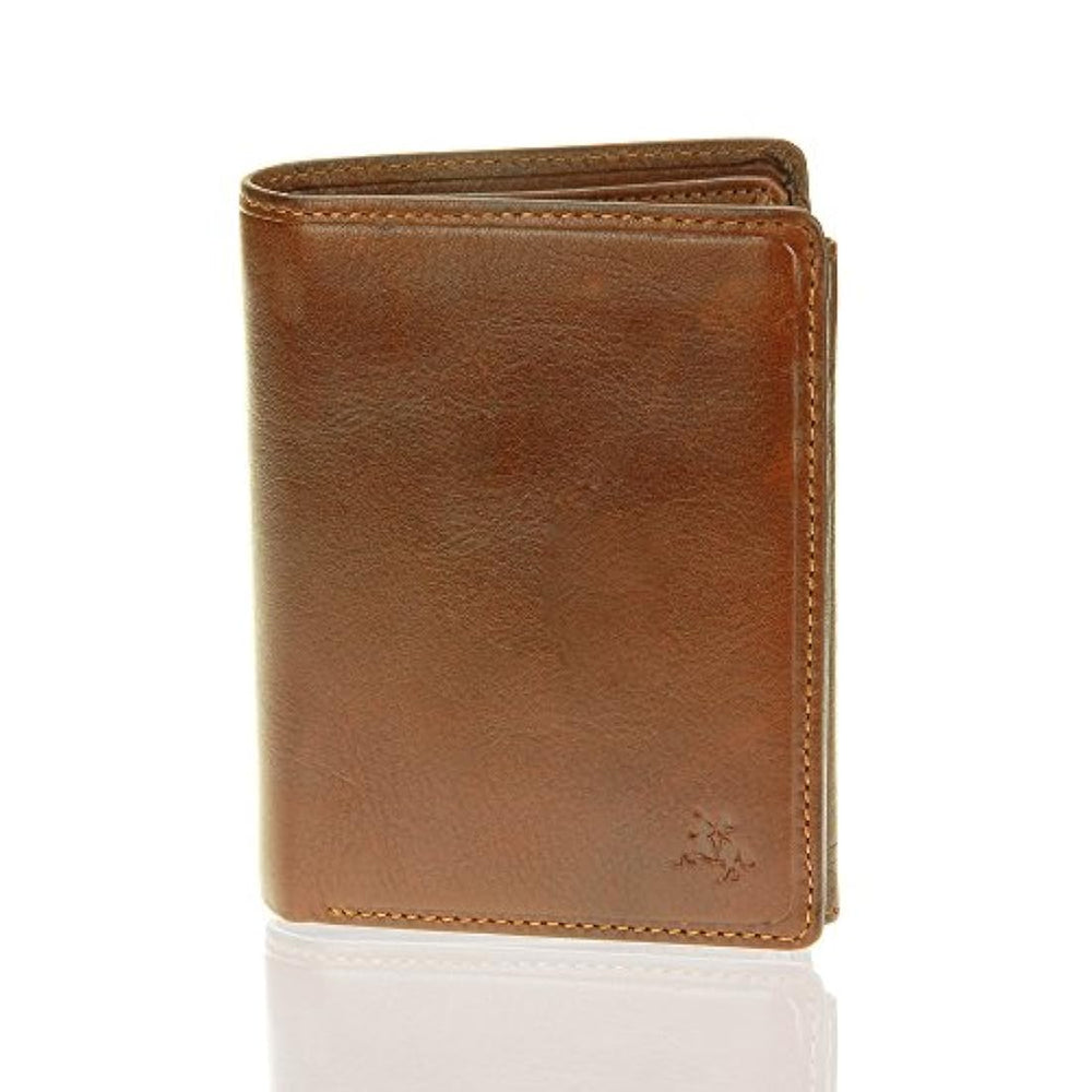 Cartera de piel auténtica con bloqueo RFID