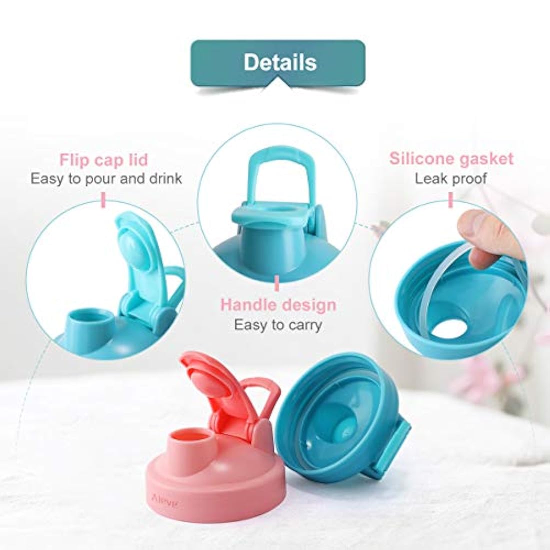 Tapa abatible con sello a prueba de fugas para frascos