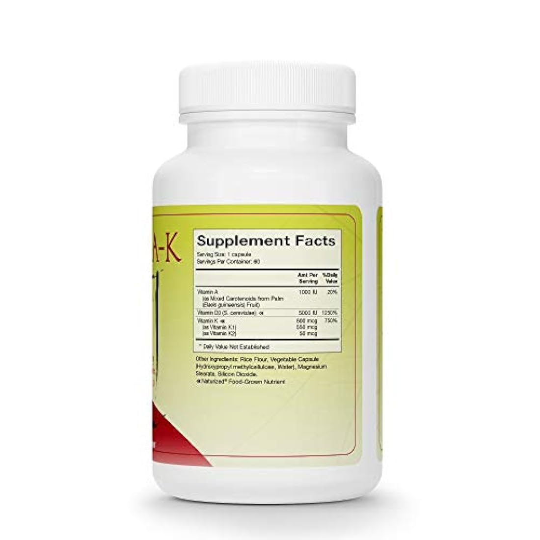 Vitamina d-a-k - vitamina D, K1, y K2 60 Cápsulas