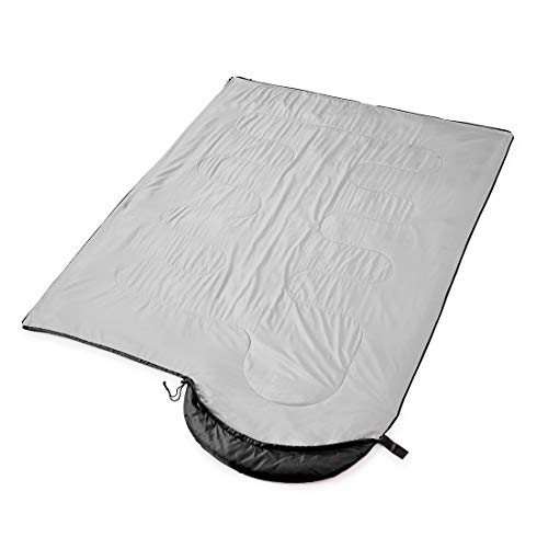 Oaskys - Saco de dormir para acampar, para 3 estaciones, clima cálido y fresco, verano, primavera, otoño, ligero, resistente al agua, para adultos y niños, equipo de campamento, viajes y al aire libre.