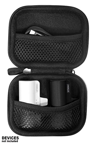 CaseSack iWALK Mini cargador portátil para iPhone compacto con 4500mAh, 9000mAh, con bolsillo de malla para cable o cargador inalámbrico iPhone (negro grande)
