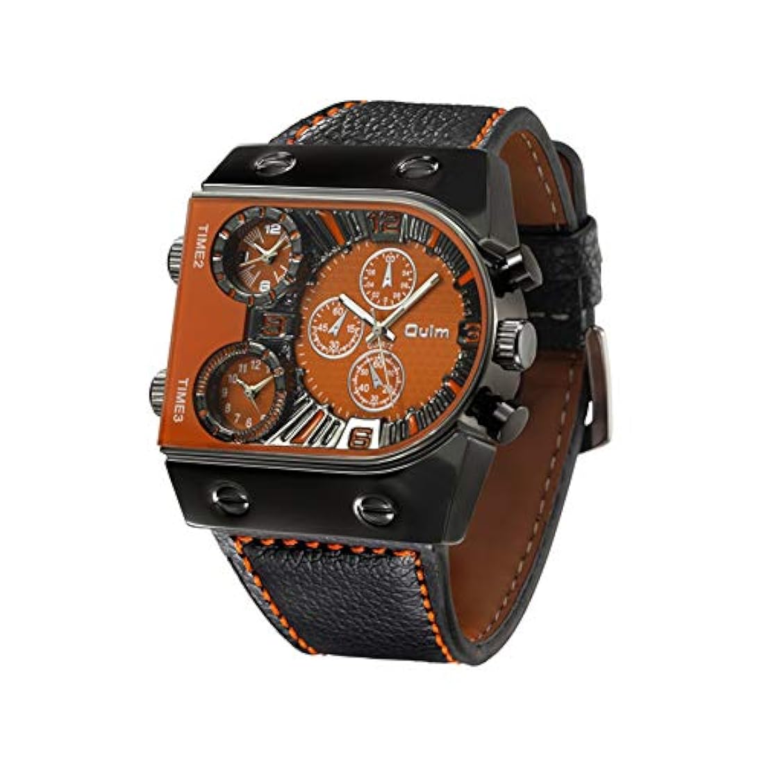 Reloj automático de piel de acero inoxidable