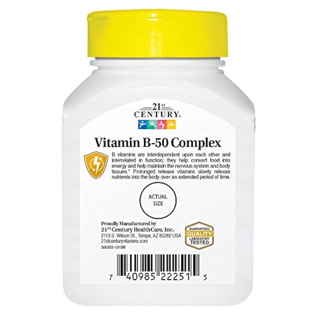 21st Century B-50 Complex tabletas de liberación prolongada, 60 unidades, 22251, Pastillas, N/A, 1