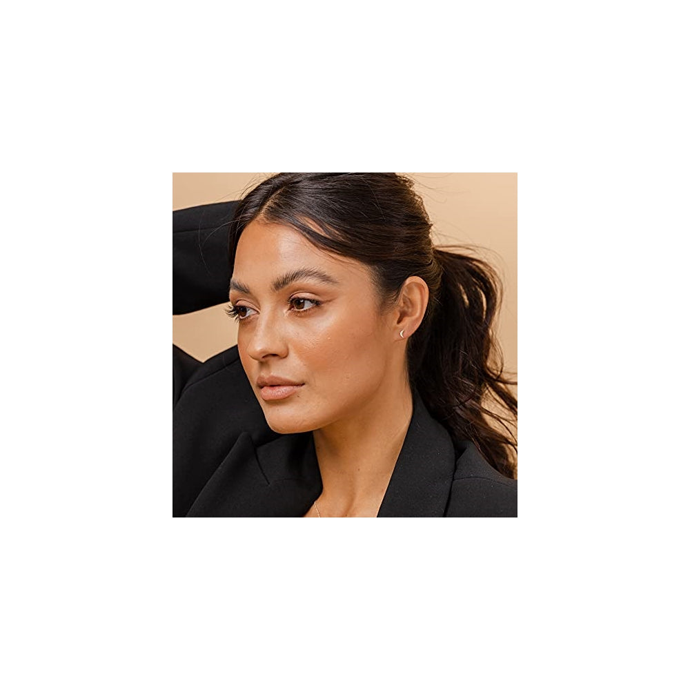 Aretes de platachapados en oro de 14 quilates