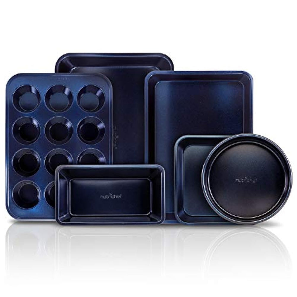 Moldes para Hornear 6 piezas color azul NUTRICHEF NCBK6TRB