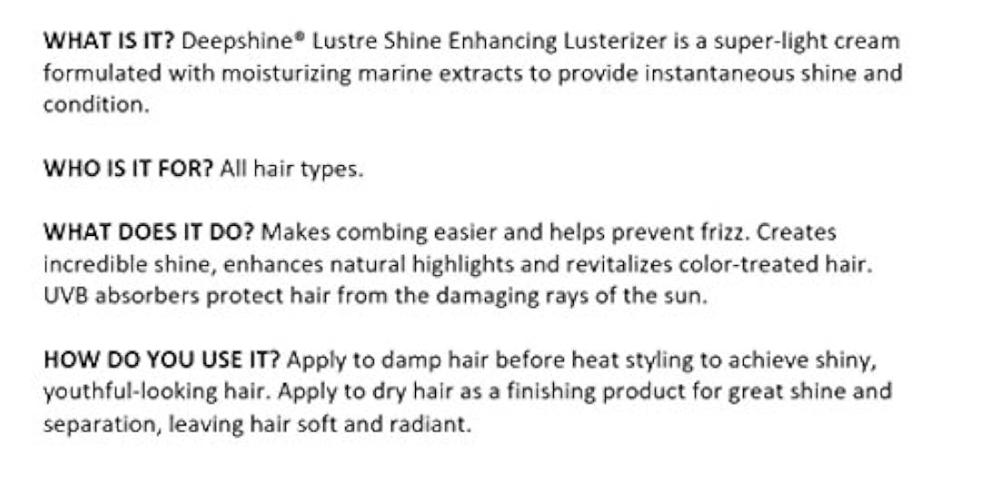 Realzador de brillo para cabello RUSK Deepshine Lustre