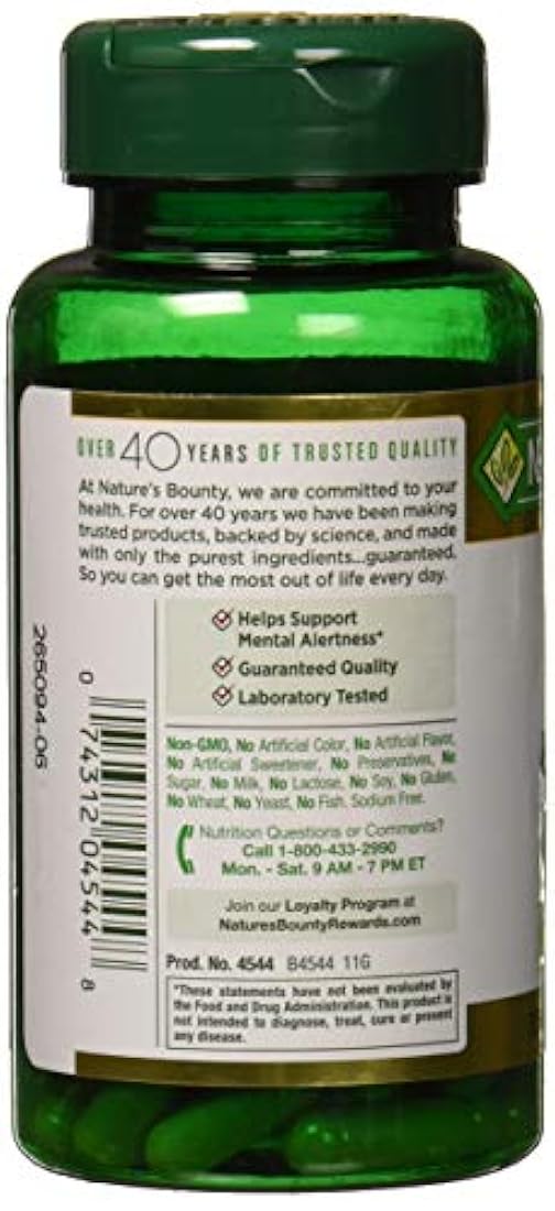 Nature's Bounty Ginkgo Biloba - Extracto estandarizado 120