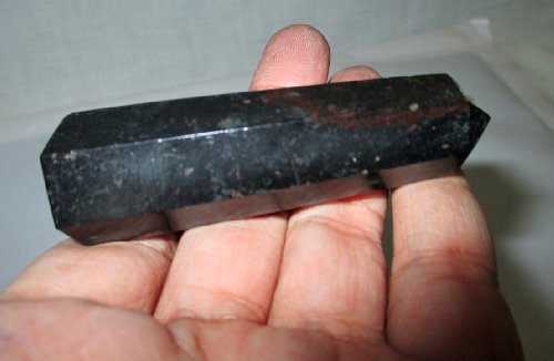 Genuino Negro 6 Facetas Aura Cristal de roca Natural Pulido