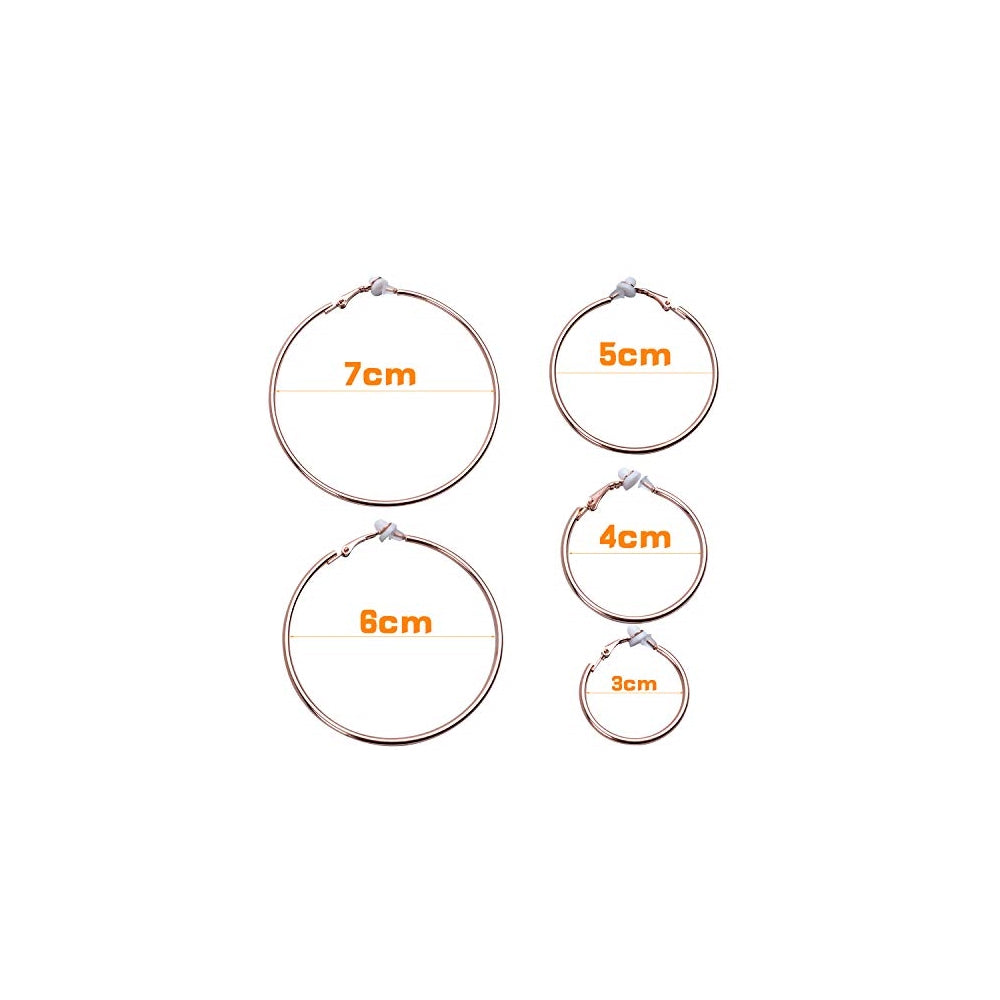 Aretes de pendientes de clip de aro para mujeres