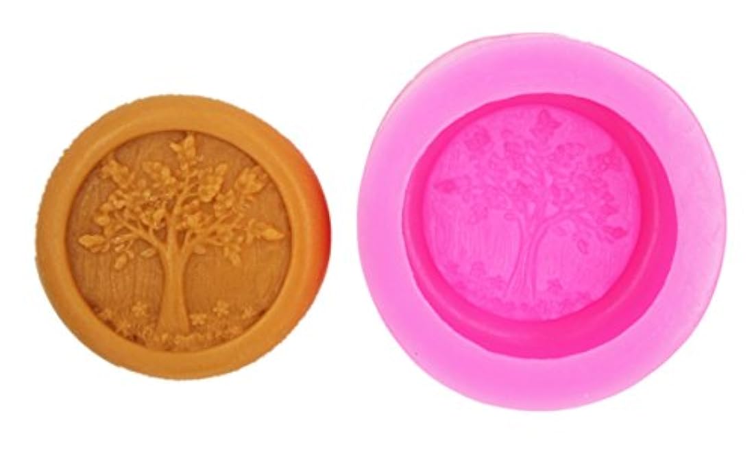 Molde de silicona para jabón de árbol de la vida (S424)