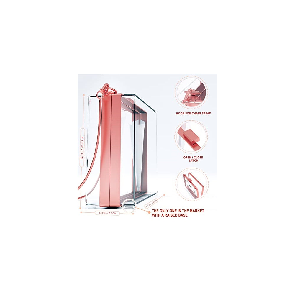 Bolsos Cartera transparente de oro rosa Para mujeres