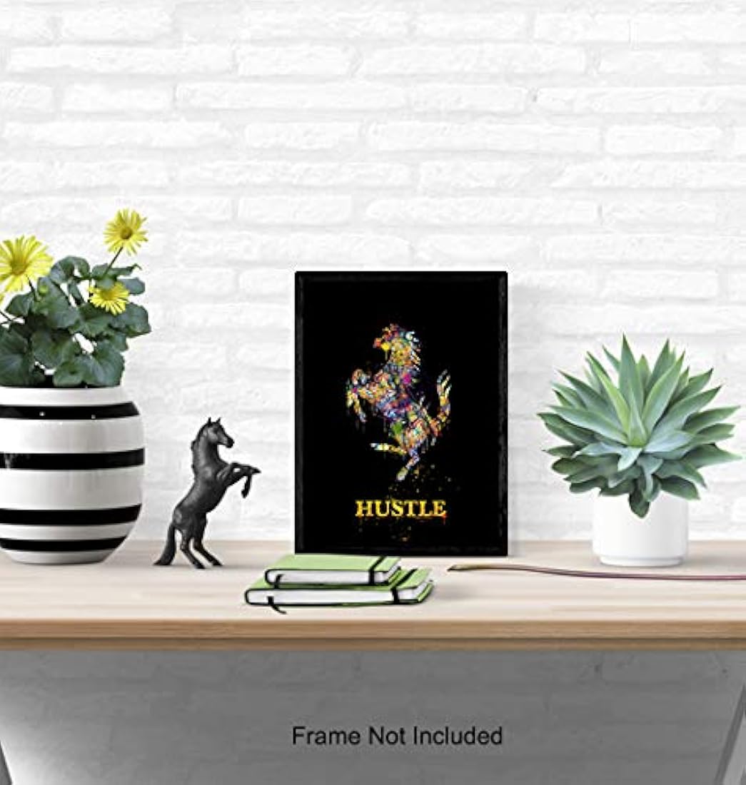 Arte de pared motivacional de Ferrari póster de decoración para el hogar o la oficina impresión decoraciones de habitaciones únicas o regalo para emprendedores líderes de equipo gerentes foto de 8 x 10 sin marco