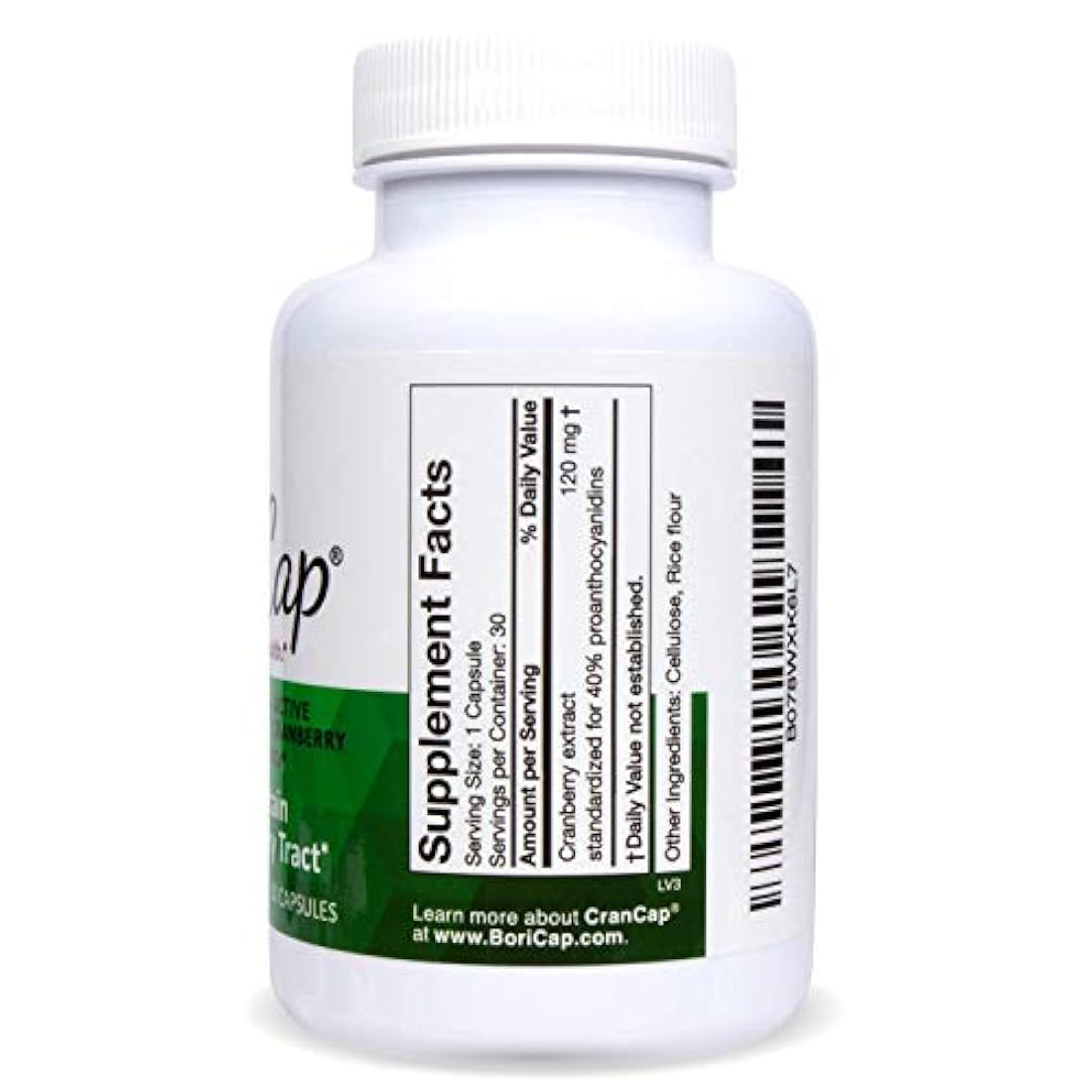 CranCap Suplemento de arándano para la salud del tracto urinario | 36 mg PAC | Potente prevención de infecciones del tracto urinario