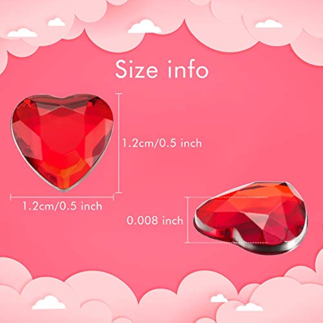 Corazón de acrílico rojo para San Valentín. Marca Pyle